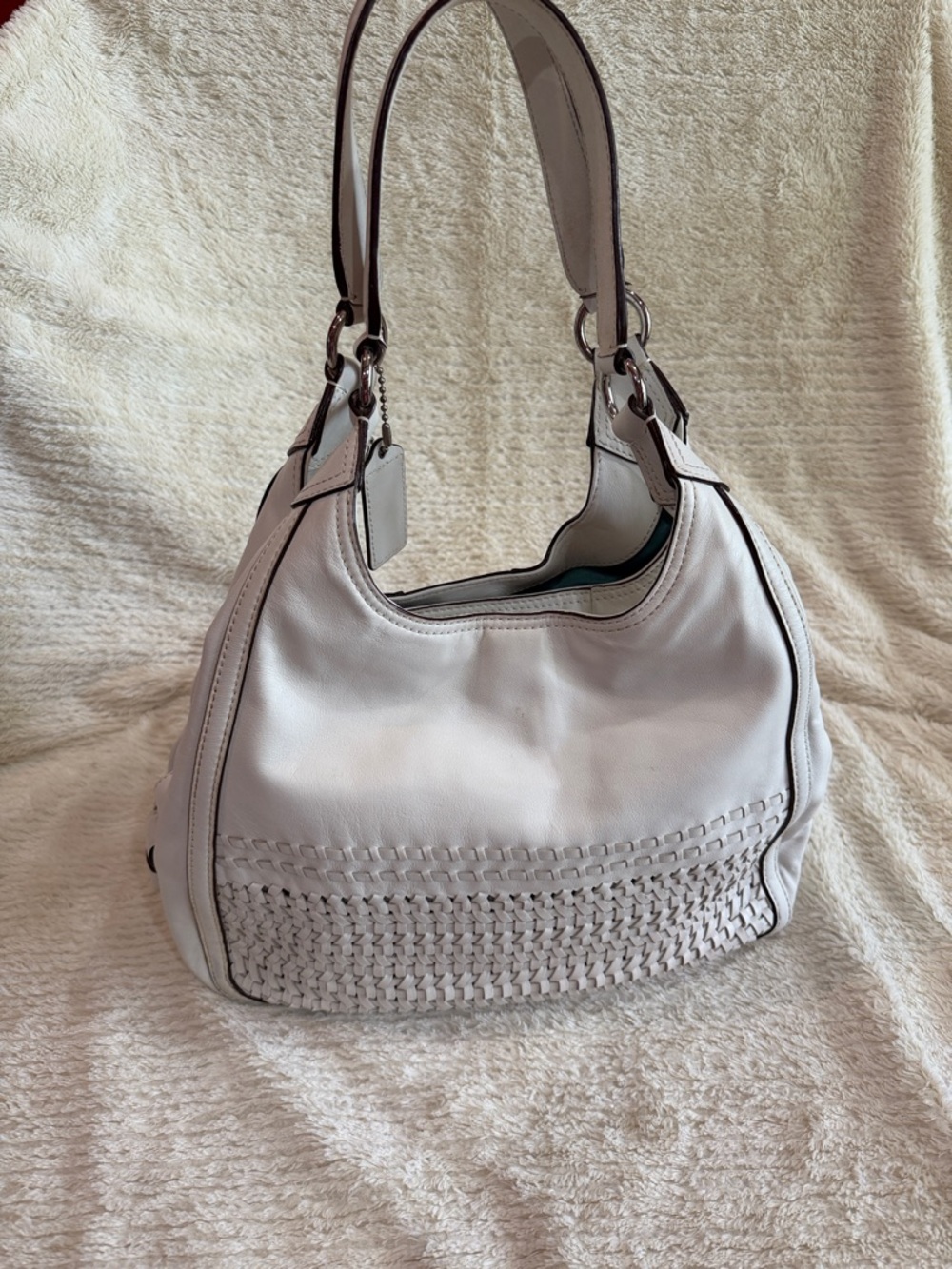 COACH Madison Maggie Woven Handbag - Picture 4 of 14